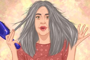 10 Ways To Calm Grey Hair Frizz | CrunchyTales