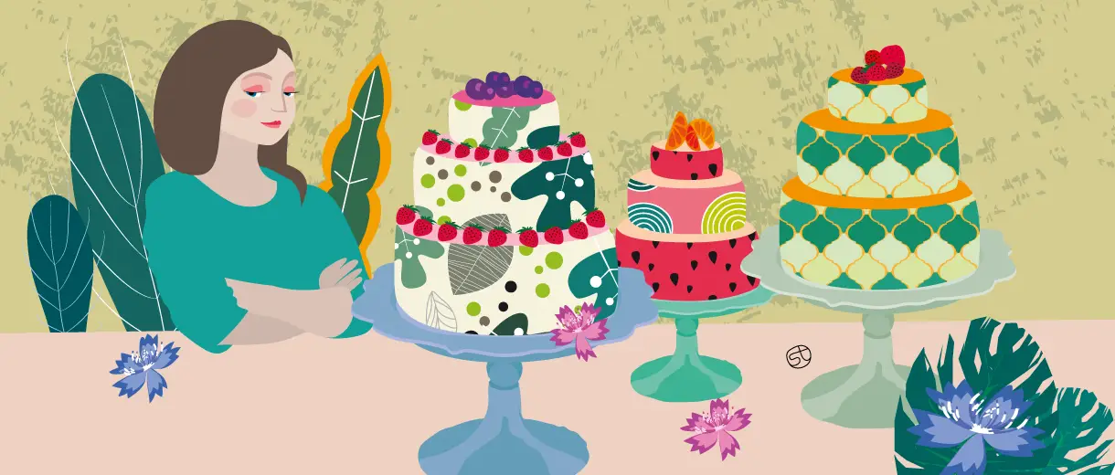 My Big, Fat, Midlife Wedding Cake | CrunchyTales